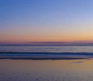 Ventura beach sunset .